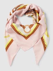 Szal z nadrukiem z logo model ‘Foulard’ od Liu Jo White Różowy - 32