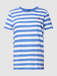 T-Shirt mit Streifenmuster von Polo Ralph Lauren Blau - 40