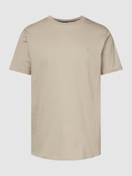 T-shirt met labelstitching van Lerros Grijs / zwart - 5
