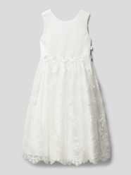 Communiejurk met gebloemde details van Monny Wit - 48