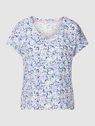 T-shirt met all-over motief van Esprit Paars - 31