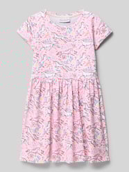 Kleid im Allover-Look mit Rundhalsausschnitt von DANAMADE Pink - 33