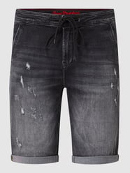 Slim Fit Jeansshorts mit Stretch-Anteil Modell 'Liam' von Blue Monkey Schwarz - 41