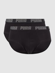 Slip mit Stretch-Anteil im 2er-Pack von Puma Schwarz - 48