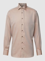 Modern Fit Business-Hemd mit Allover-Muster von Eterna Beige - 5