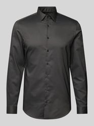 Slim Fit Business-Hemd mit Knopfleiste von Jake*s Grau - 43