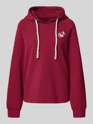 Bluza z kapturem o kroju relaxed fit z nadrukiem z motywem od Marc Cain - 3