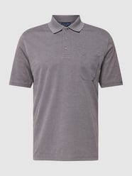 Poloshirt met korte knoopsluiting en geborduurd logo van Christian Berg Men Beige - 17