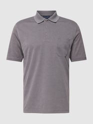 Poloshirt met korte knoopsluiting en geborduurd logo van Christian Berg Men Bruin - 4