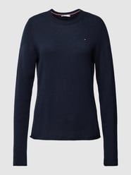 Strickpullover mit Rollsaum von Tommy Hilfiger Blau - 21