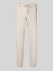 Slim Fit Hose mit Tunnelzug Modell 'LERO' von SELECTED HOMME Beige - 21
