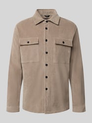 Regular Fit Overshirt mit Pattentaschen Modell 'Taylor' von Zuitable Beige - 5