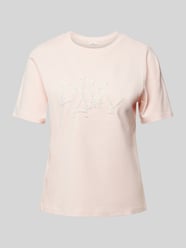 Relaxed Fit T-Shirt aus reiner Baumwolle mit Schmuckperlen-Applikation von s.Oliver BLACK LABEL Rosa - 7