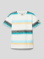 T-Shirt mit Streifenmuster von Garcia Blau - 41