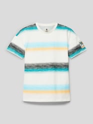 T-Shirt mit Streifenmuster von Garcia Blau - 34