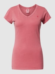 T-shirt van katoen met labeldetail van G-Star Raw Rood - 13