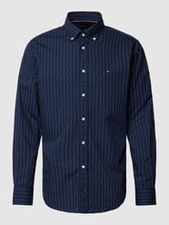 Business-Hemd im Allover-Muster von Tommy Hilfiger Tailored Blau - 41