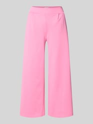 Wide leg-sweatpants met elastische tailleband model 'Kate' van ICHI Fuchsia - 40