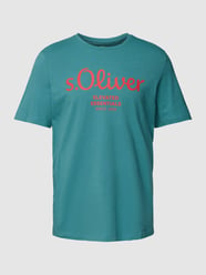 T-Shirt mit Label-Print von s.Oliver RED LABEL Blau - 39