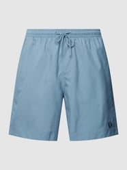 Badehose mit Label-Stitching von Fred Perry Blau - 13