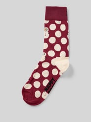 Regular fit sokken met logostitching, model 'Snowman' van Happy Socks Bordeaux - 1