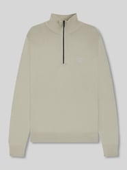 Regular Fit Troyer aus Baumwoll-Kaschmir-Mix Modell 'KANOBIX_S' von BOSS Orange Beige - 35