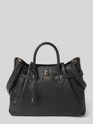 Handtasche in Leder-Optik mit Logo-Applikation von GUESS - 11