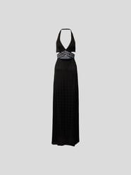 Maxikleid mit Neckholder von Balmain Schwarz - 1