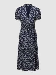 Midikleid mit floralem Allover-Muster Modell 'RALGIS' von Lauren Ralph Lauren Blau - 32