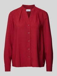 Bluse mit durchgehender Knopfleiste von Calvin Klein Womenswear Rot - 34