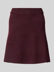 Gebreide rok met elastische band, model 'Gisa' van Neo Noir Bordeaux - 19