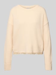 Sweter dzianinowy z koronką i dekoltem pod szyję od Milano Italy - 37