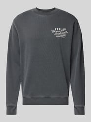 Sweatshirt met labelprint en ronde hals van Replay - 2