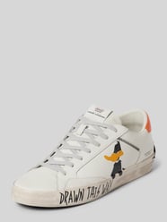 Leren sneakers met motiefprint, model 'DISTRESSED' van Crime London - 3