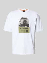 Regular fit T-shirt van puur katoen, model 'WAGON' van BOSS Orange - 5