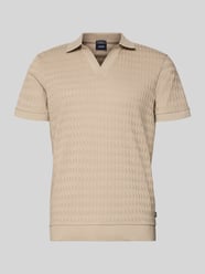 Poloshirt met geribde boorden Model 'Cleison' van JOOP! COLLECTION Beige - 46