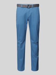 Slim Fit Chino mit Gürtel von MCNEAL Blau - 25