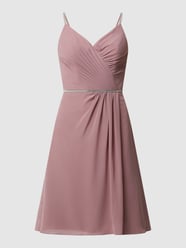 Cocktailjurk van chiffon  van Luxuar Roze - 28