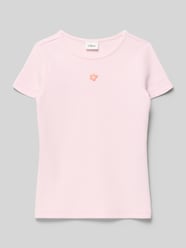 regular fit T-shirt van katoenmix van s.Oliver RED LABEL Fuchsia - 29