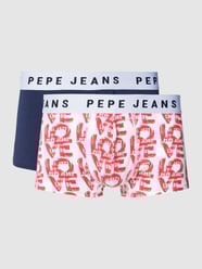 Trunks mit elastischem Logo-Bund im 3er-Pack Modell 'LOVE' von Pepe Jeans Rot - 26