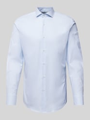 Slim Fit Business-Hemd mit Haifischkragen Modell 'Hank' von BOSS Blau - 34
