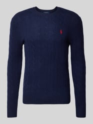 Pullover aus Kaschmir mit Logo-Stitching von Polo Ralph Lauren Blau - 30