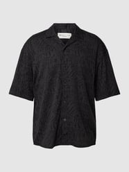 Freizeithemd mit Label-Print von Tom Tailor Denim Schwarz - 40