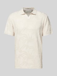Poloshirt mit Jacquard-Muster von Tom Tailor Beige - 27