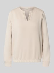 Regular fit sweatshirt met viscose van Tom Tailor Beige - 22
