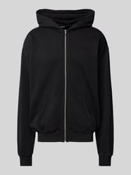 Oversized Sweatjacke mit Reißverschluss von Pegador Schwarz - 8