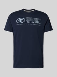 T-Shirt mit Label-Print von Tom Tailor Blau - 4