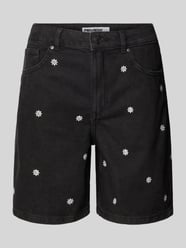 Schwarze Jeansshorts mit Stitchings von REVIEW - 31