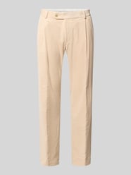 Cordhose mit Bundfalten Modell 'Torry' von Carl Gross Beige - 23