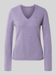 Sweter z dzianiny o kroju slim fit z czystej wełny od Tommy Hilfiger - 35